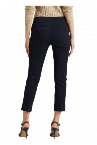 RALPH LAUREN PLSHD BI STR TWLL-PANT NAVY BLUE