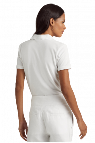 RALPH LAUREN ATHLEISURE PIQUE-SS POLO WHITE