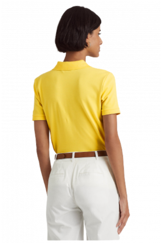 RALPH LAUREN ATHLEISURE PIQUE-SS POLO YELLOW