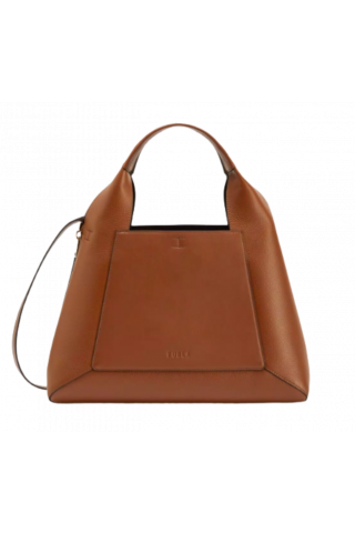 FURLA GILDA L TOTE - VITELLO ROMA + VITELLO ST.COGNAC H + COGNAC