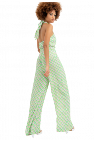 FRACOMINA FLARE OVERALL APPLEGREENLILAC JUMPSUIT