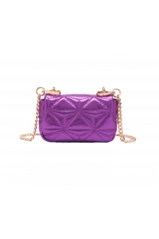 LA CARRIE SHINY MINI SHOULDER BAG LAMINATED LEATHER VIOLET