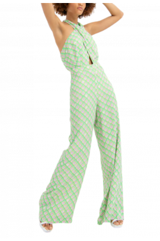 FRACOMINA FLARE OVERALL APPLEGREENLILAC JUMPSUIT