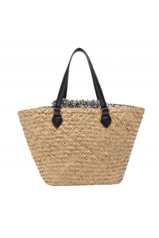 LA CARRIE SEASALT SHOPPER RAFFIA BLACK SYNT.