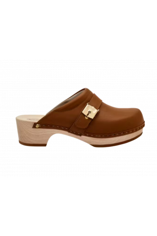 SCHOLL PESCURA CLOG 50 - F299831175 COGNAC