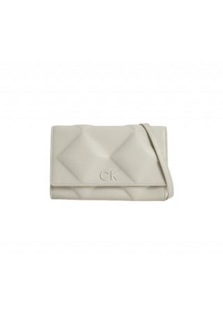 CALVIN KLEIN - RE-LOCK QUILT MINI BAG ECRU