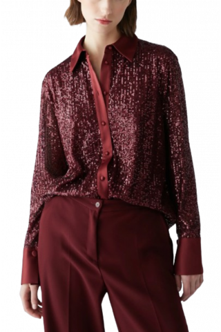 PENNY BLACK - GIUBIILEO SHIRT IN JERSEY BURGUNDY