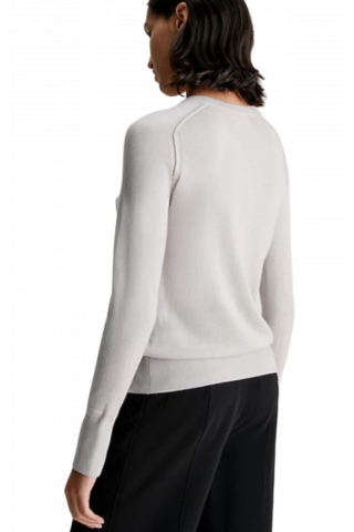 CALVIN KLEIN EXTRA FINE WOOL CREWNECK - MORNING HAZE - PP4