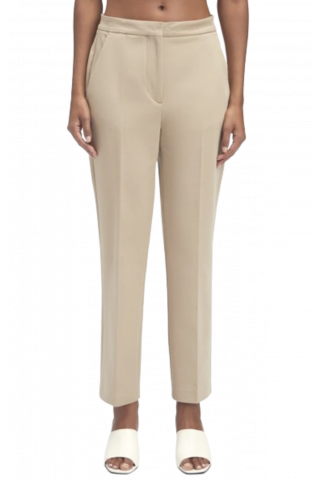 CALVIN KLEIN COTTON STRETCH SLIM TAPERED PANT - VANILLA_YAT