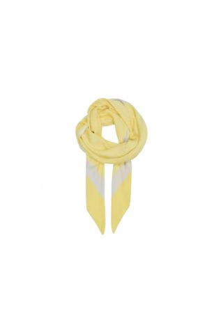 CALVIN KLEIN LOGO SCARF 130X130 - CK YELLOW/GREY_LAF