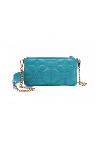 LA CARRIE STICH&SPUN DOUBLE WALLET/BAG LEATHER LIGHT BLUE