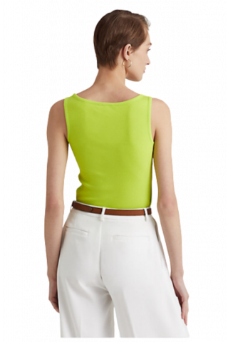 RALPH LAUREN RFND STRTCH 2X2 RIB-TANK TOP LIME