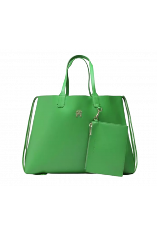 TOMMY HILFIGER ICONIC TOTE TOMMY - LIGHT GREEN LXM