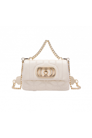 LA CARRIE BORSA A MANO TOUCHY STICK&SPOON STEPHY OFF WHITE MED.HAND BAG LEATHER