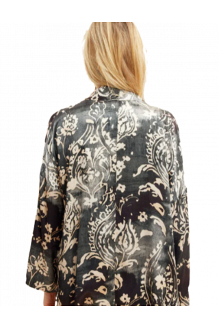 LAUREN VIDAL KIMONO KE2020 - BLACK/ECRU FRANCE