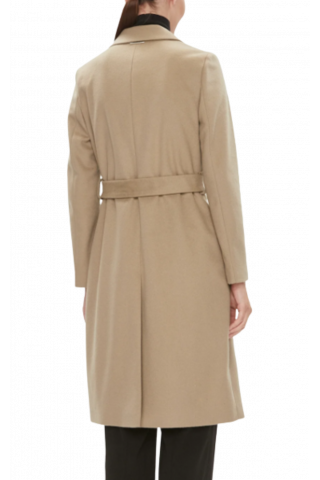 CALVIN KLEIN - ESSENTIAL WOOL WRAP COAT GINGER SNAP