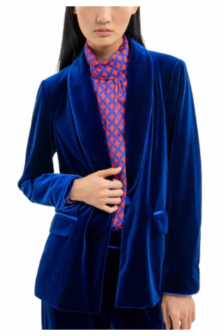 FRACOMINA BLUE VELVET BLAZER