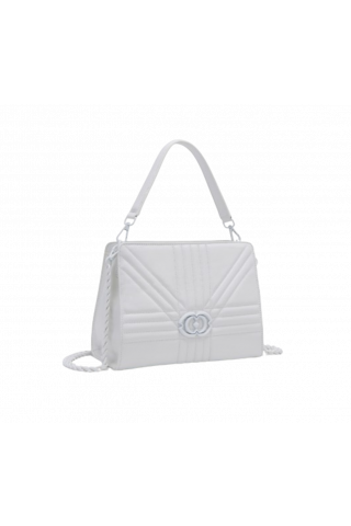 LA CARRIE - GRATE MES. SHOPPER LEATHER WHITE