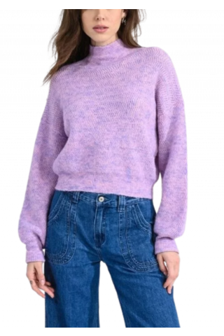 MOLLY BRACKEN LADIES KNITTED SWEATER - LA1212 MAUVE FRANCE