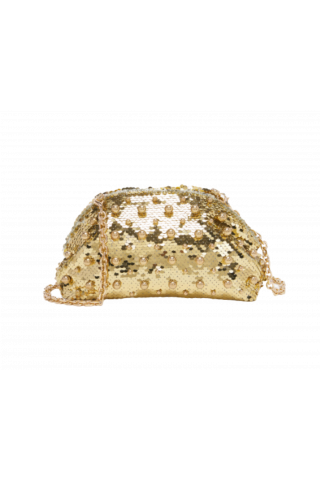 LA CARRIE NIGHT PAYETTE CLUTCH SYNTHETIC GOLD STRASS