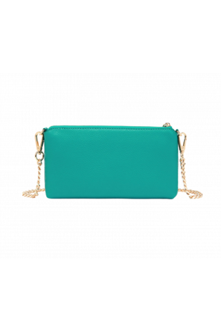 LA CARRIE FRIVOLOUS M. DOUBLE WALLET/BAG TUMBLED LEATHER AQUA