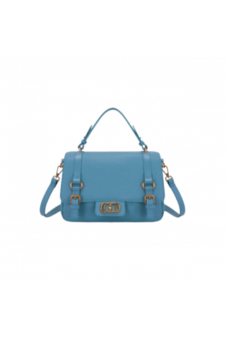 LA CARRIE - ATENA MEDIUM SHOPPER TUMBLED LEATHER AZURE