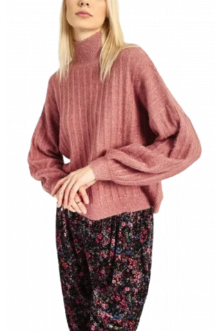 MOLLY BRACKEN LADIES KNITTED SWEATER - T1662 OLD PINK FRANCE