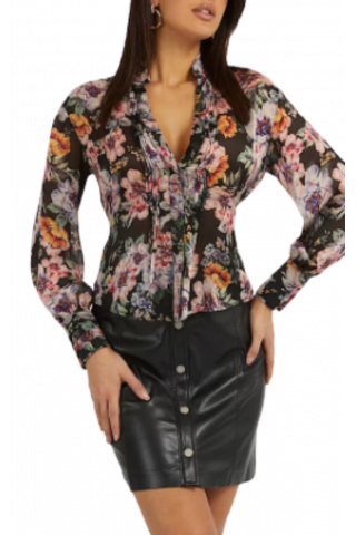 GUESS LS MONICA SHIFFON TOP
