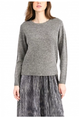MOLLY BRACKEN LADIES KNITTED SWEATER - E1613A GREY FRANCE