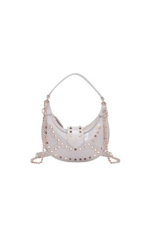 LA CARRIE - THUNDER SMALL H.MOON HAND BAG SYNTHETIC COCCO IVORY
