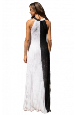 PORTAMI VIA LUNAR/LUNARD DRESS BLACK&WHITE