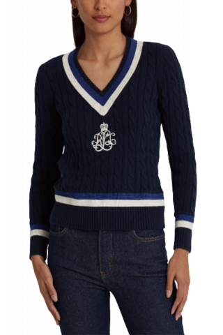 RALPH LAUREN GASSED SWEATER NAVY