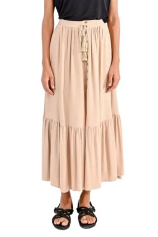 MOLLY BRACKEN LADIES WOVEN SKIRT N99CE BEIGE