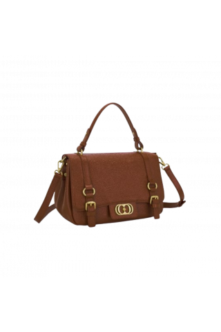 LA CARRIE - ATENA MEDIUM SHOPPER TUMBLED LEATHER CUOIO