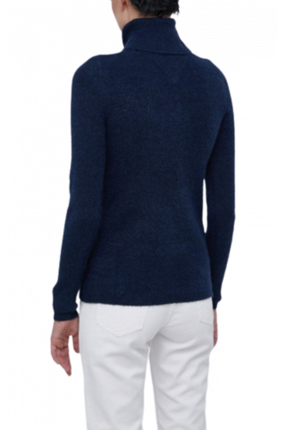 TOMMY HILFIGER TJW TINY 2 RIP TURTLENECK C87 TWILIGHT NAVY