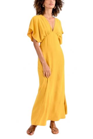 MOLLY BRACKEN LADIES WAVEN DRESS G867B YELLOW MANGO