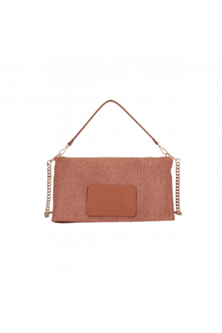 LA CARRIE - CARPET RIDE BIG HAND SHOPPER RAFFIA + SYNT CUOIO