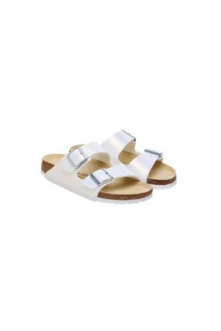 BIRKENSTOCK - BS CLASSIC ARIZONA BF SHINY LIZARD WHITE NARROW FIT