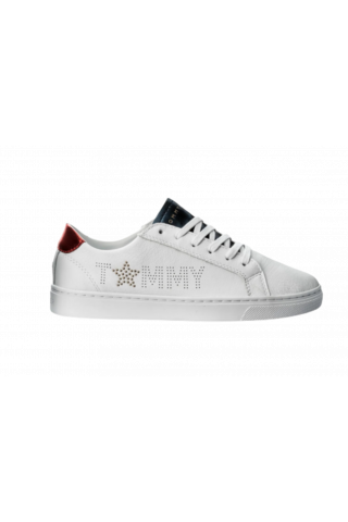 TOMMY HILFIGER STAR METALLIC SNEAKER FW0FW02349 WHITE