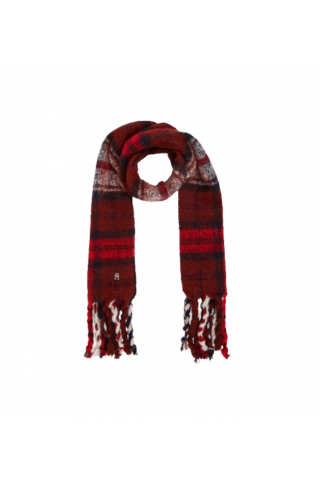 TOMMY HILFIGER CHECK RED SCARF