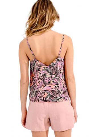 MOLLY BRACKEN LADIES WOVEN CAMISOLE PINK JEANNE LA1526