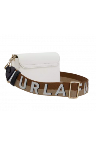 FURLA METROPOLIS MINI C.BODY WEBBING STRAP - VITELL MARSHMALLOW + CORDA NATURALE