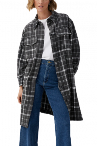 FRANSA LONG SHADED CHECKERS OVERSHIRT FRMAYA JA 1