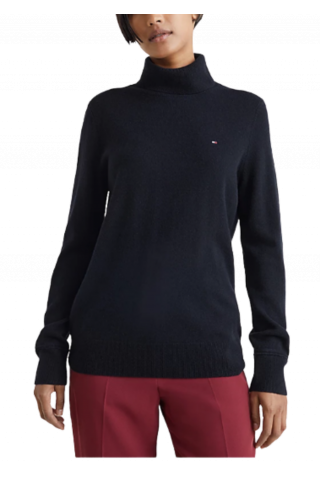 TOMMY HILFIGER WOOL CASHMERE ROLL-NK SWEATER