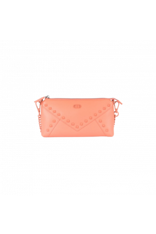 LA CARRIE - FRIVOLOUS M. DOUBLE WALLET TEMBLED LEATHER SALMON