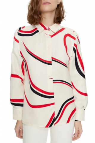 TOMMY HILFIGER - RIBBON FLUID RELAXED LS SHIRT