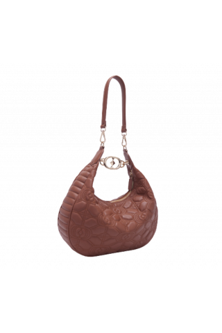 LA CARRIE STICH&SPOON SHOULDER BAG LEATHER CUOIO