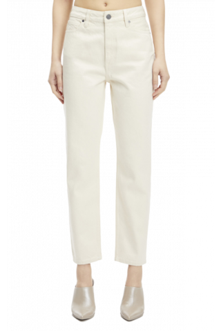 CALVIN KLEIN HIGH RISE TAPERED - ECRU