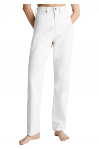 CALVIN KLEIN HIGH RISE STRAIGHT - WHITE 1AA