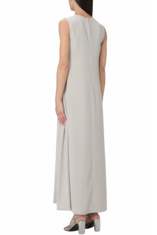 CALVIN KLEIN - RECYCLED CDC MAXI SHIFT DRESS SAND PEBBLE